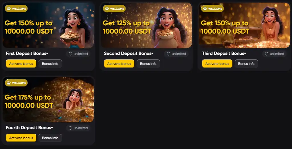 Caswino promotions area with welcome offer details and access to bonus terms